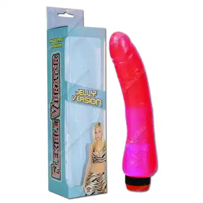 Flexible - Jelly Version 8". Czerwony żelowy wibrator 20 cm