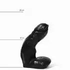 All Black - AB 01 Dildo. Czarne profilowane dildo 15 cm
