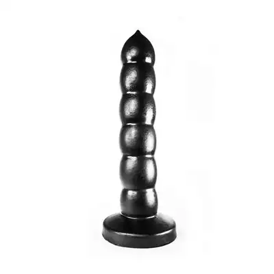 Dinoo - Mega. Czarne dildo 6 członowe 5,5 cm średnicy
