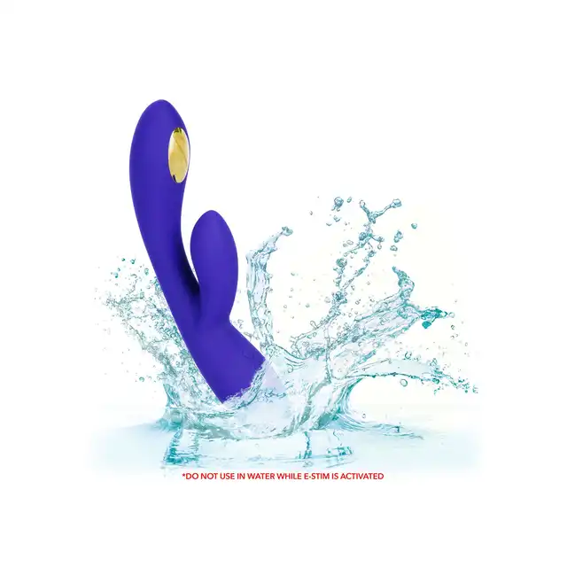 Calexotics - Impulse E-Stim Vibrator. Silikonowy niebieski wibrator z elektrostymulacją