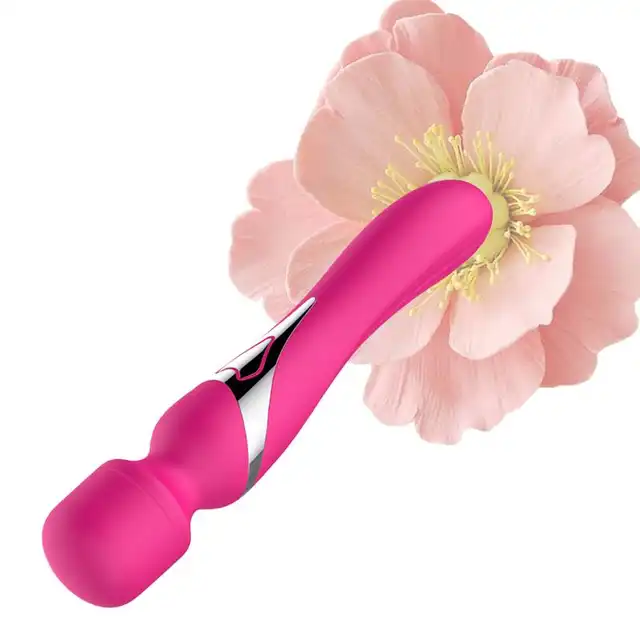 Foxshow - Silicone Dual Massager Pulsator. USB. 7+7 Funkcji. Red