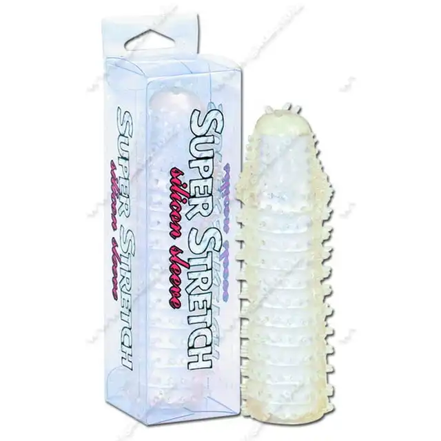 Super Stretch Silicon Sleeve. Bezbarwna żelowa nakładka na penisa. 