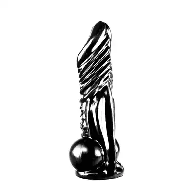 Dinoo - Rinchenia. Dildo z falowaną powierzchnią 7,6 cm średnicy