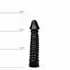 All Black - AB 29 Dildo. Prążkowane czarne dildo 26 cm