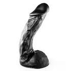 All Black - AB 66 Dildo. Czarne realistyczne dildo analno-waginalne. 