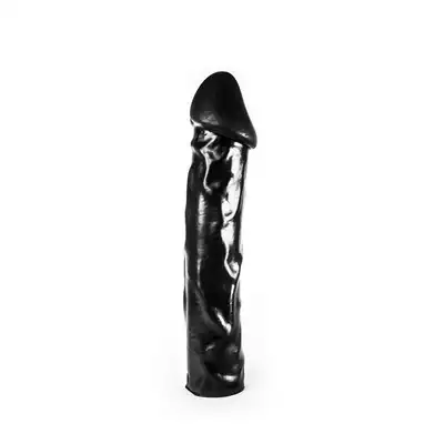 Dinoo - Erketu. Czarne dildo w kształcie członka  6,3 cm średnicy