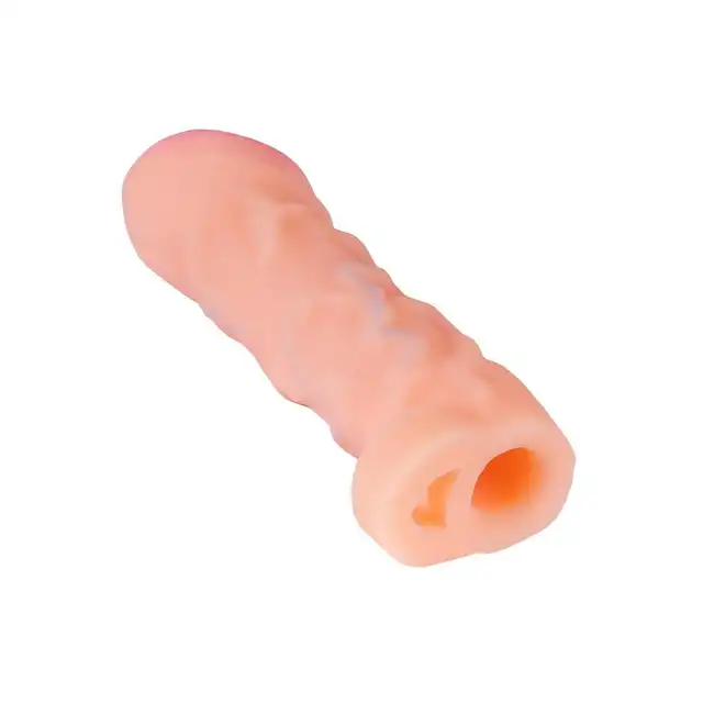 Penis Sleeve super Hero Warrior. Przedłużka z cyberskóry.  UltraSoft NeoSkin® 16 cm. Grubszy i większy penis dla kobiet pragnących więcej zabawy!