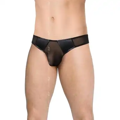 Softline - Mens Briefs 4519 M/L. Czarne męskie slipy. 