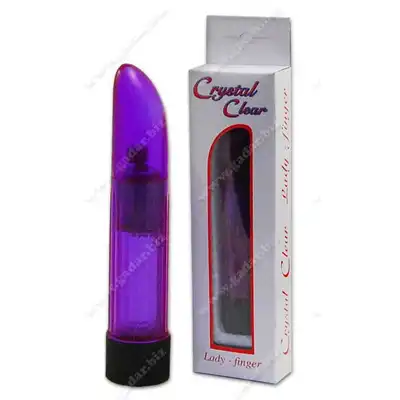 Crystal Clear - Lady Finger Purple 5". Fioletowy wibrator 12,5 cm