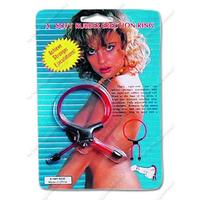 Soft Rubber Erection Ring - Czerwony ring erekcyjny na penisa. 
