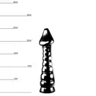 Dinoo - Prenocep. Czarne dildo z dużą główką 6,3 cm średnicy