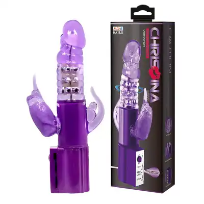 Baile - Chrisina Pink. Różowy wibrator ze stymulacją analną i łechtaczkową