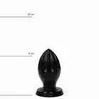 All Black - AB 31 Butt Plug. Czarna wtyczka analna 5 cm szerokości