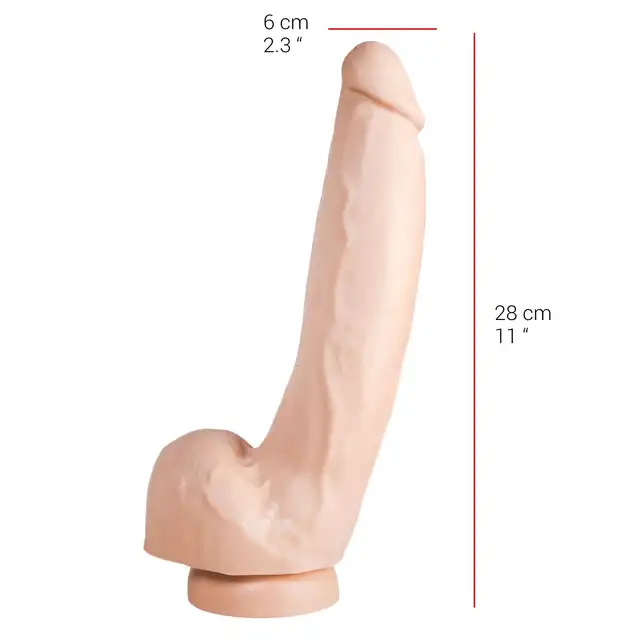 Dildorama - 515 Line 11" Flesh. Cielsite realistyczne dildo 28 cm