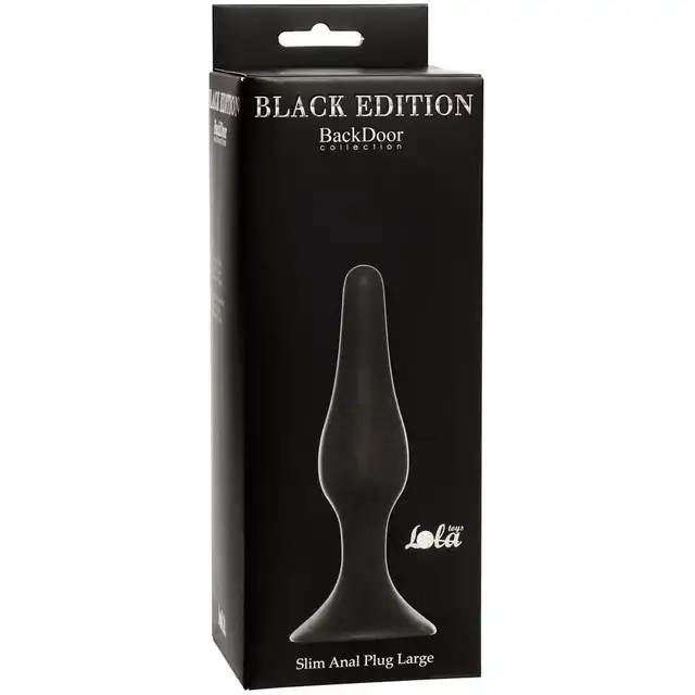 Lola - Slim Anal Plug Large. Silikonowa wtyczka analna w kolorze czarnym