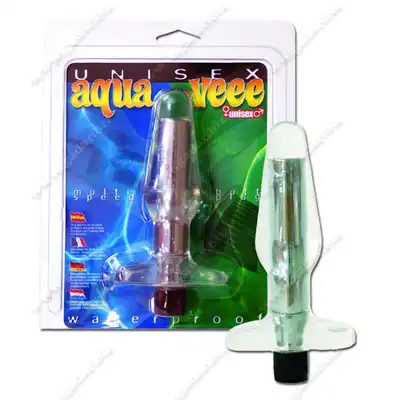 Unisex - Aqua Veee. Wibrująca wtyczka analna. Transparentna.