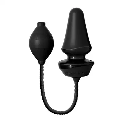Anal Fantasy - Inflatable Silicone Anal Plug Black. Pompowana wtyczka analna