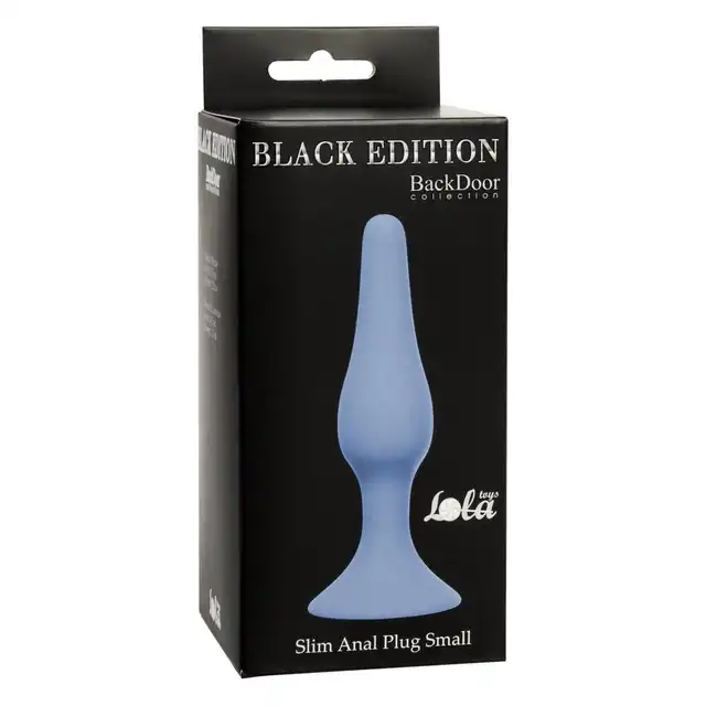 Lola - Slim Anal Plug Small Blue. Silikonowa niebieska wtyczka analna. 