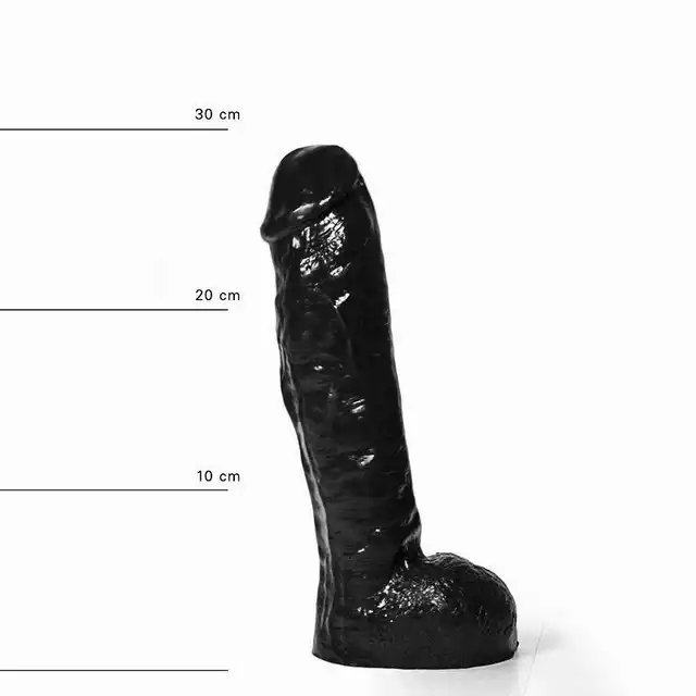 All Black - AB 34 Dildo. Czarne realistyczne dildo 29 cm