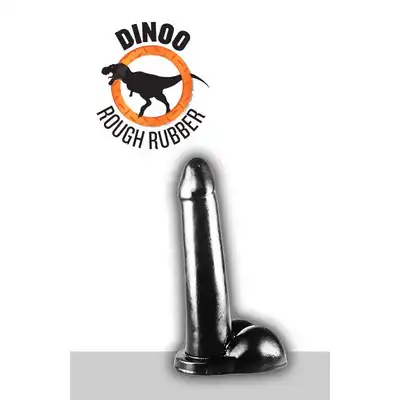 Dinoo - Datou. Czarne dildo o gładkiej powierzchni 3,7 cm średnicy