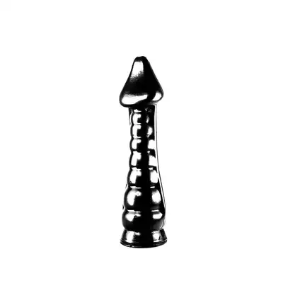 Dinoo - Prenocep. Czarne dildo z dużą główką 6,3 cm średnicy