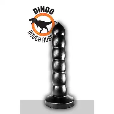 Dinoo - Mega. Czarne dildo 6 członowe 5,5 cm średnicy