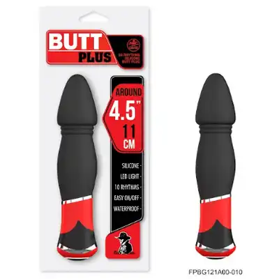 Butt Plug - Anal Vibrator 4,5 ". Silikonowy wibrator analny z podświetleniem ledowym