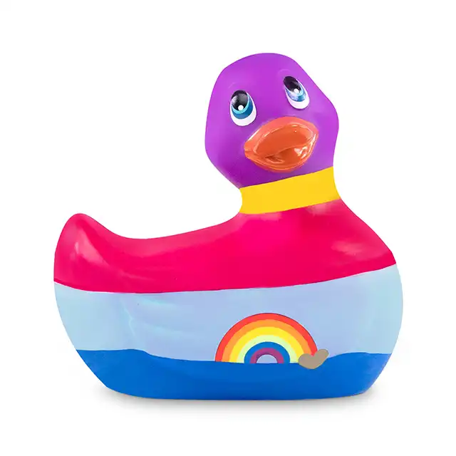 Big Teaze Toys - I Rub My duckie 2.0 Colours. Dyskretny masażer do ciała w formie cudownej barwnej kaczuszki. 7 programów.