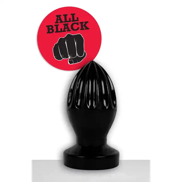 All Black - AB 31 Butt Plug. Czarna wtyczka analna 5 cm szerokości
