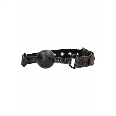 Ouch! -Elegant Ball Gag Titanium Grey, Elegancki knebel z otworami do oddychania