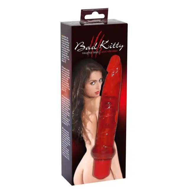 Bad Kitty - Anal Red Vibrator. Czerwony analny wibrator 