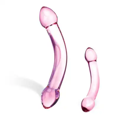 Glas- Podwójne szklane dildo Double Trouble 