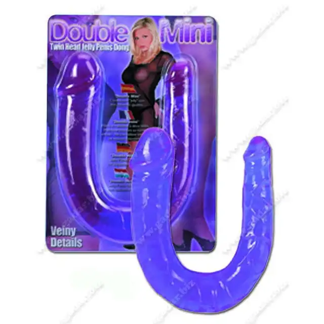 Double Mini - Twin Head Jelly Dong. Dwustronne dildo w kształcie `U`