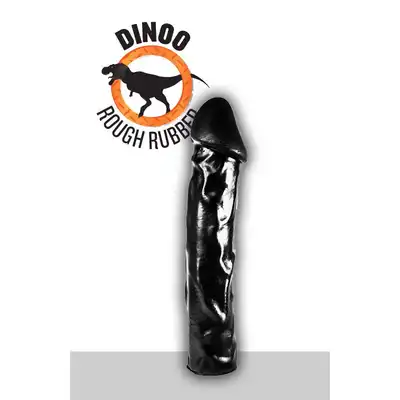 Dinoo - Erketu. Czarne dildo w kształcie członka  6,3 cm średnicy