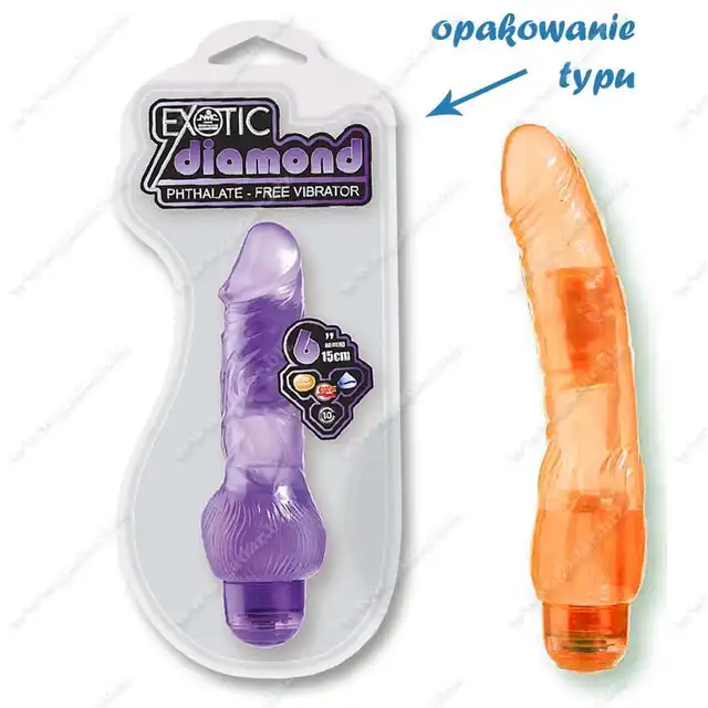 NMC - Exotic Diamond Vibrator Orange 9". Pomarańczowy wibrator.