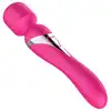 Foxshow - Silicone Dual Massager Pulsator. USB. 7+7 Funkcji. Red