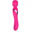 Foxshow - Silicone Dual Massager Pulsator. USB. 7+7 Funkcji. Red