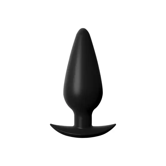Anal Fantasy - Small Weighted Silicone Plug Black. Czarna wtyczka analna 10,4 cm