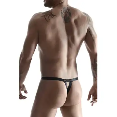 Regnes Fetish Planet - BRI010 Black L/XL. 2-pack czarnych męskich stringów