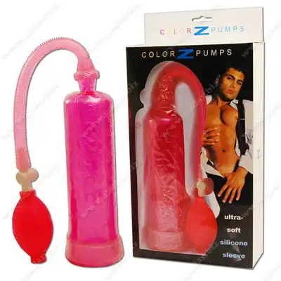 Color Z Pumps - Ultra Soft Silicone Sleeve. Pompka wspomagająca powiększenie penisa 