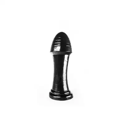 Dinoo - Saurus. Czarne dildo z wyraźną główką 8 cm średnicy
