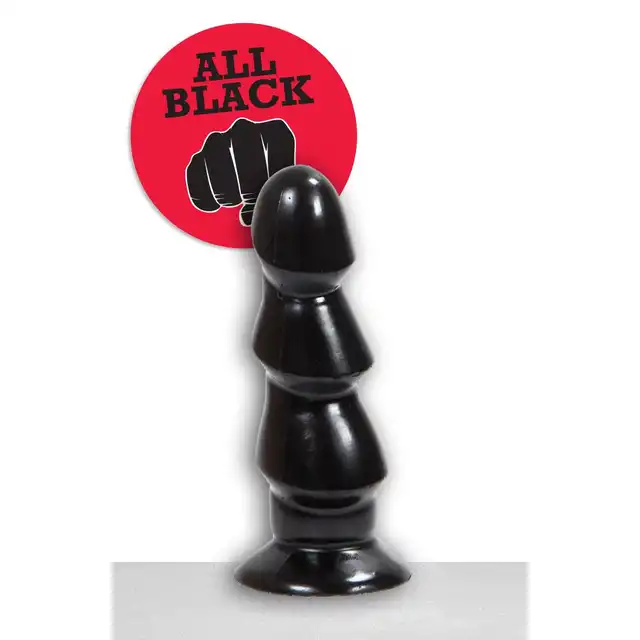 All Black - AB 40. Wtyczka analna o nieregularnym kształcie. 5 cm średnicy.