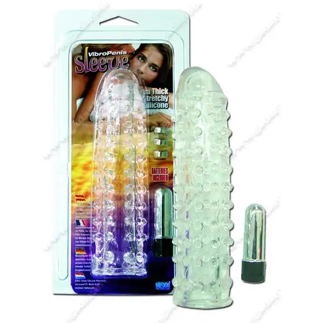 Vibro Penis - Sleeve. Wibrująca nakładka na penisa. Bezbarwna. 