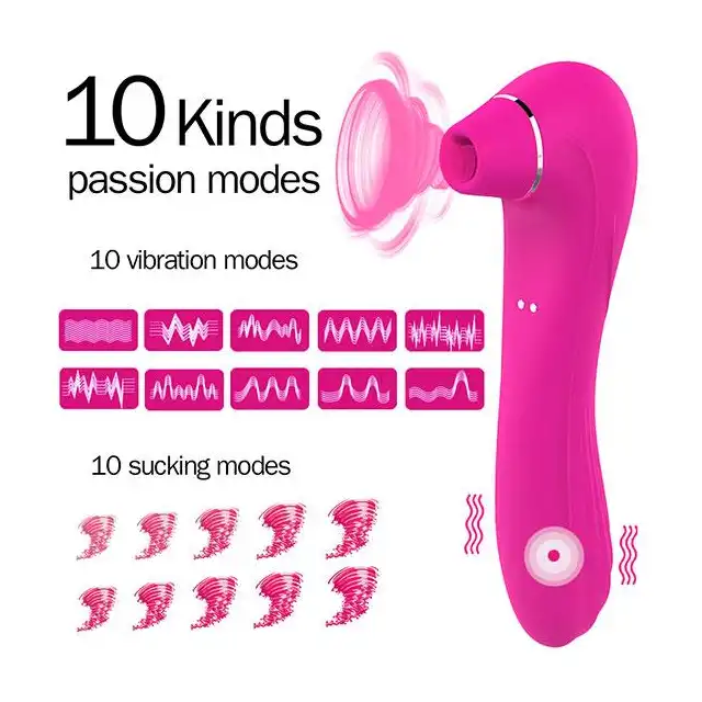 Electric Sucking Massager Pink - 10 programów ssania, 10 programów wibracji. Top produkt!