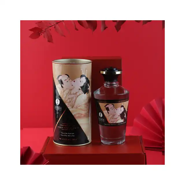 Shunga - Vanilla Fetish Oil 100 ml. Rozgrzewający waniliowy olejek do masażu 