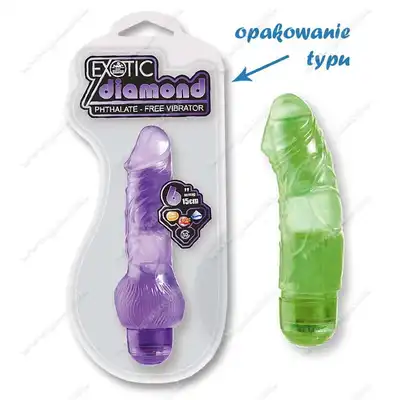 NMC - Exotic Diamond Vibrator Green 6". Zielony wibrator 15 cm