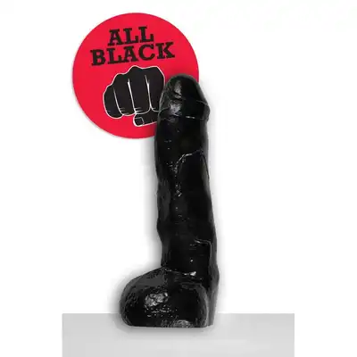 All Black - AB 12 Dildo. Czarne dildo 22 cm