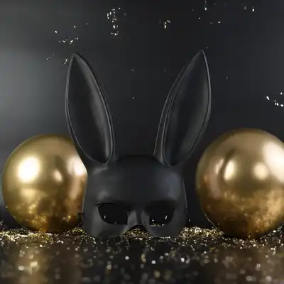 Leg Avenue - Masquerade Rabbit Mask Black One Size. Czarna maska królika. Bestseller