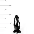 Dinoo - Gypos. Czarne dildo o kształcie członka 8,8 cm średnicy