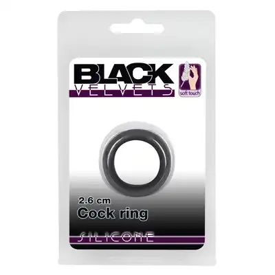 You2Toys - Black Velvets Silicone Cock Ring 2,6 cm. Czarny pierścień erekcyjny. Silikon. 